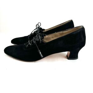 Salvatore Ferragamo Ramato Black Suede Heels with Original Box